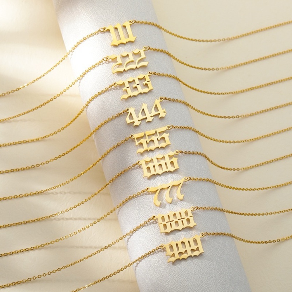 18K Gold Plated Angel Number Necklace*Number Pendant*Lucky Number Necklace*ZX
